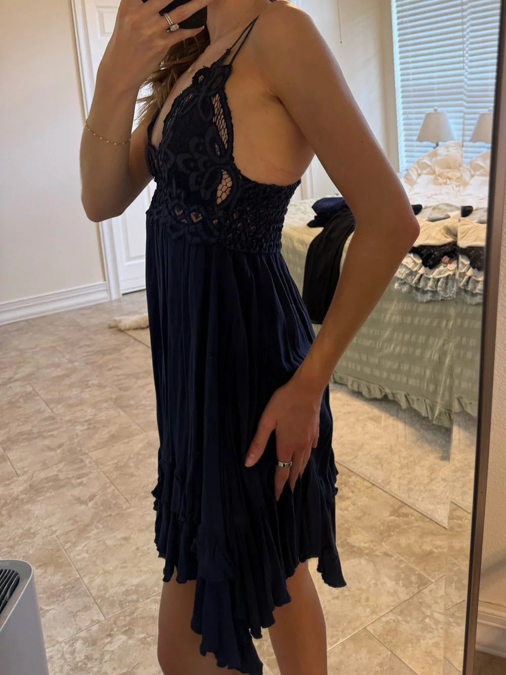 Free people navy mini sundress